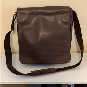 Coach brown leather messenger bag. NWOT